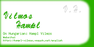 vilmos hampl business card